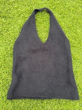 Mango Black Knit Halter Top